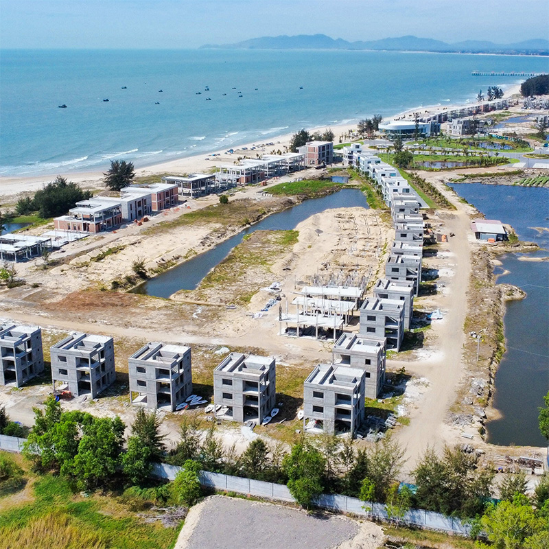 Hình ảnh thi công phân khu Biệt thự nghỉ dưỡng Charm Resort Hồ Tràm